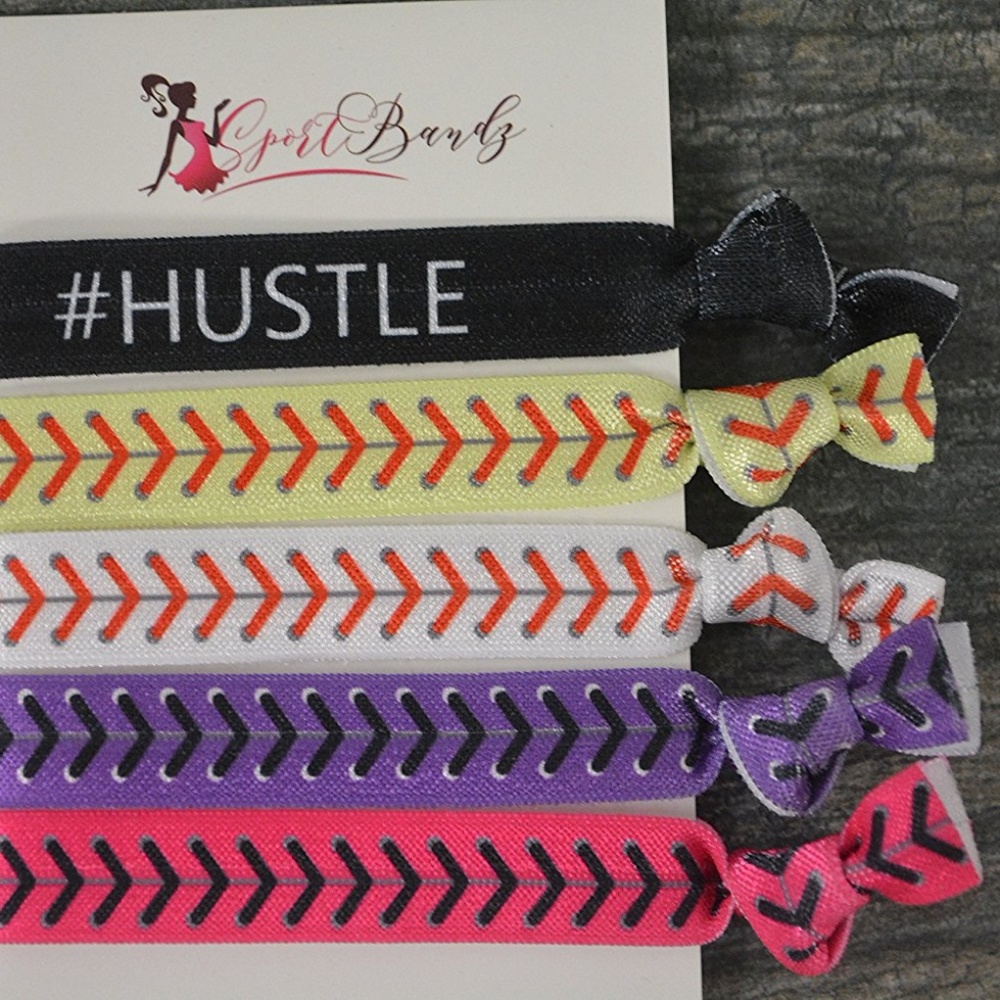 Girls Soft Ball Hair Ties Set